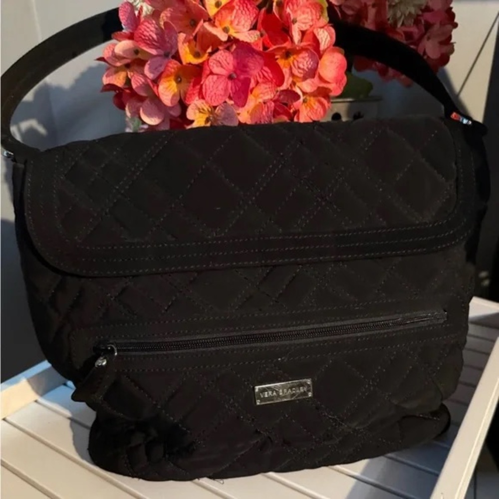 Vera Bradley Black Quilted Shoulder Bag